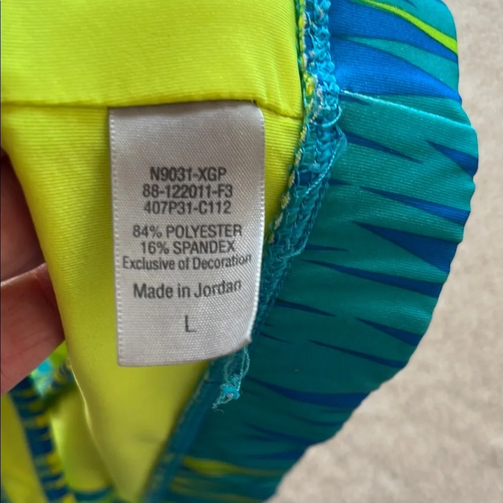 Vibrant Blue and Yellow Women's Sports Bra